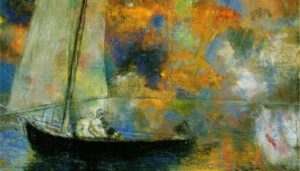 Odilon Redon. Nuages fleuris. Detalle.