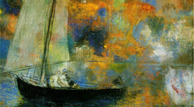 Odilon Redon. Nuages fleuris. Detalle.